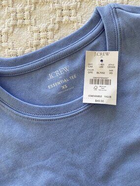 J.Crew NWT periwinkle Essentials short sleeve T-shirt XS
